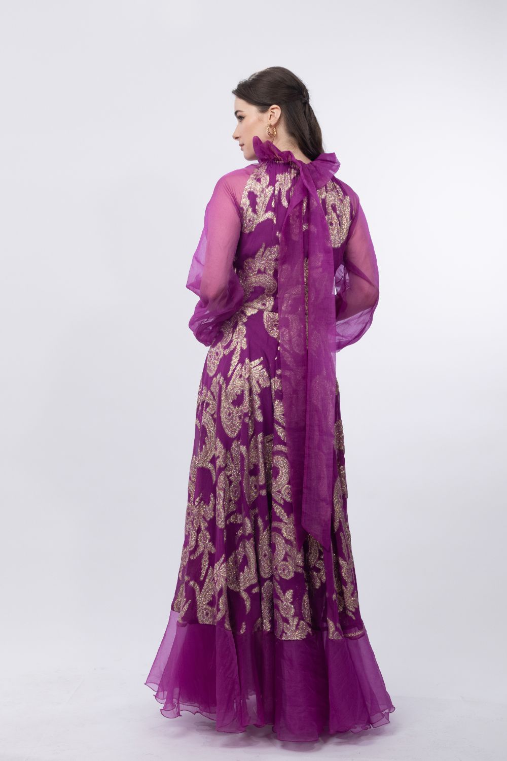 Raglan Sleeve Brasso Maxi Dress