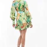 Cotton Lurex Printed Shirt Dress