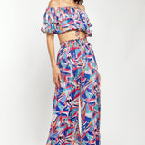 Chiffon Off Shoulder Top and Pant