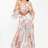 Chiffon Printed Top With Printed Pants