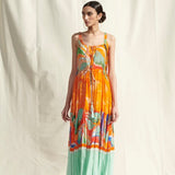 Crinkled Chiffon Dress