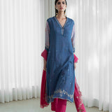 Straight Kurta Paired With Pants And Dupatta