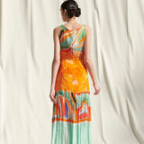 Crinkled Chiffon Dress