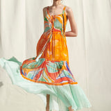 Crinkled Chiffon Dress