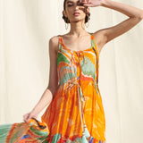 Crinkled Chiffon Dress
