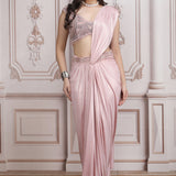 Drape Saree With Detailed Blouse