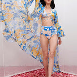 Lycra Printed Bodysuit With Cape