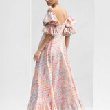 Leaf Magic Jacquard Cutouts Dress