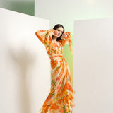 Orange Lilium Maxi Dress