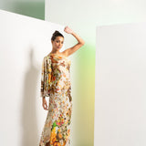 Ochre Floral Rush Kaftan Dress
