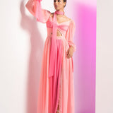 Fondant Pink Solid Maxi Dress
