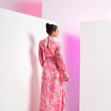 Lush Pink Wrap Maxi Dress