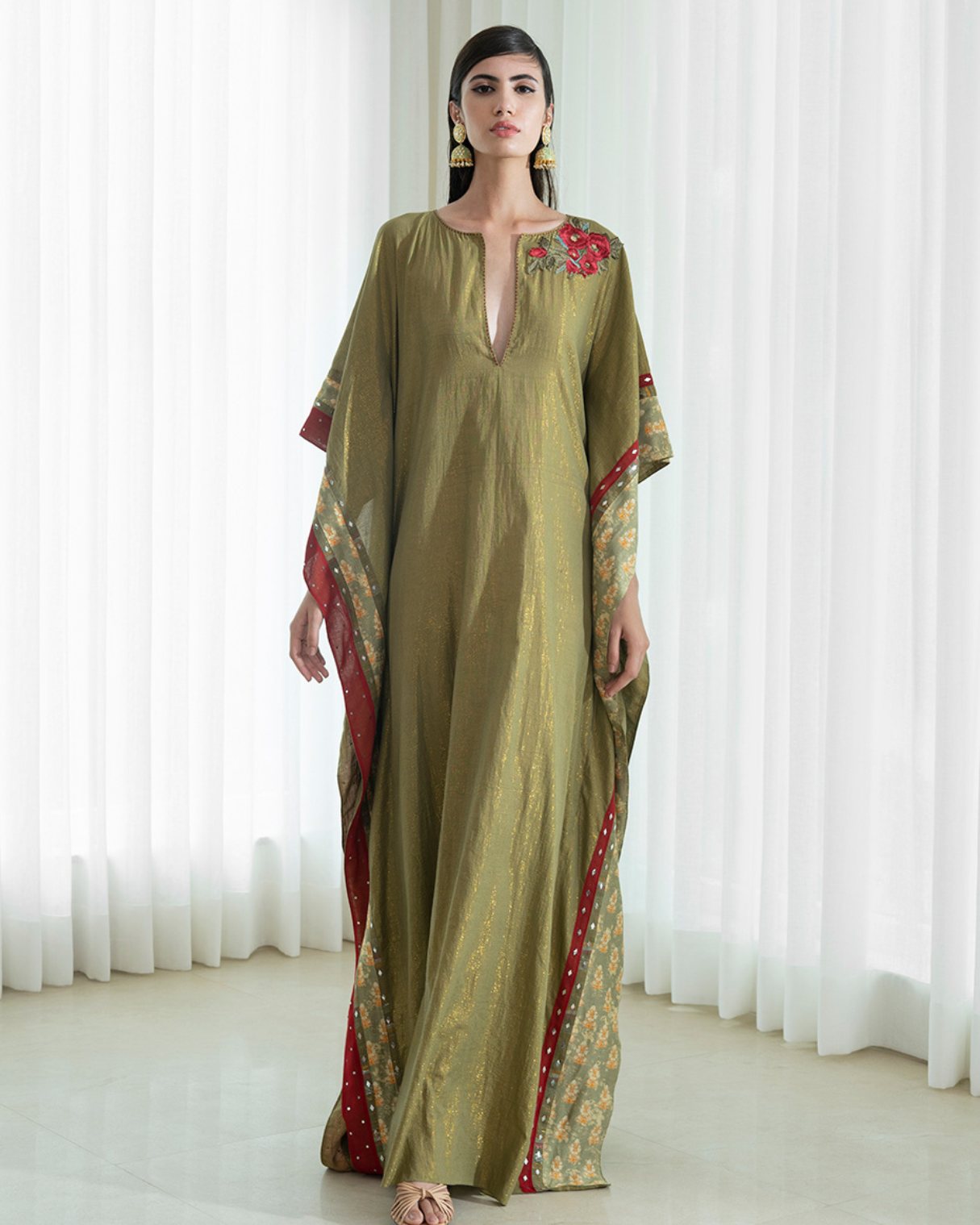 Self Shine Solid Kaftan