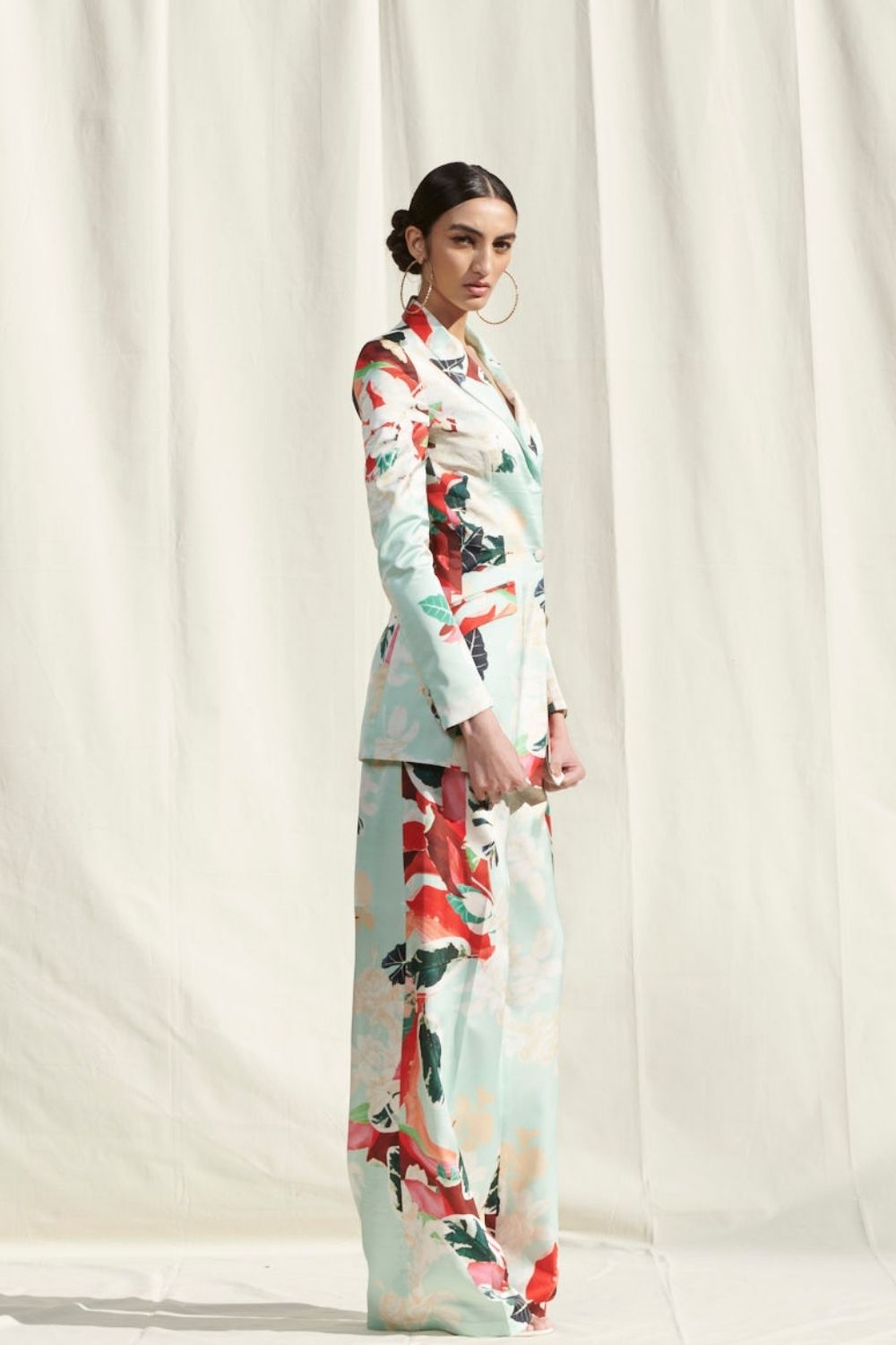 Rashi Mal in Satin Printed Pant Suit