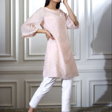 Soft Peach Tunic With Ankle Length Pants