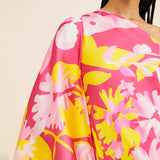 One Shoulder Floral Gown