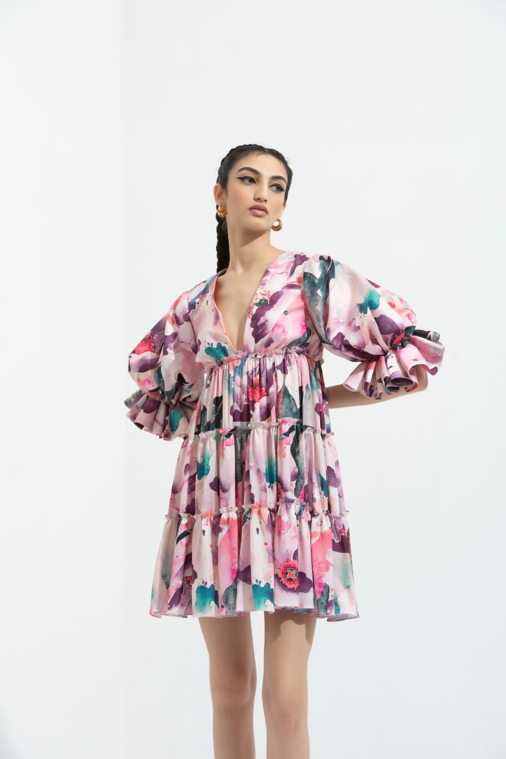 Azalea Printed Short Dress #RTS