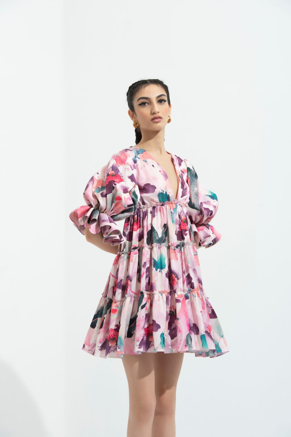 Azalea Printed Short Dress #RTS