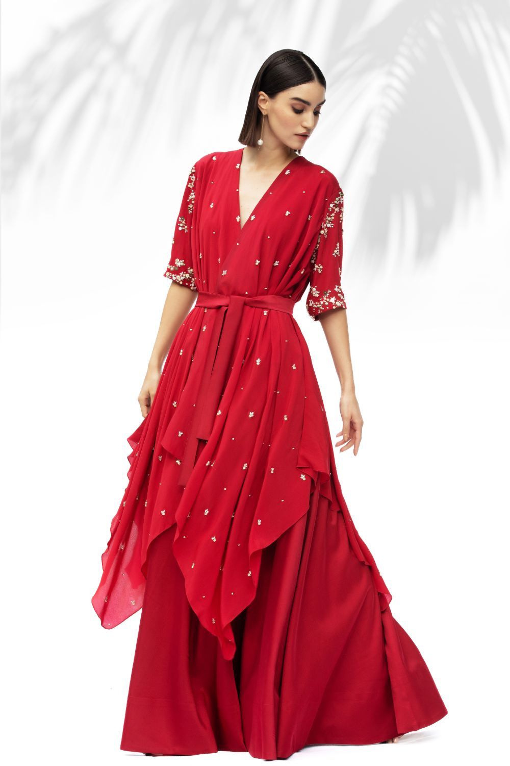 Ruby Red Tunic With Skirt Set #RTS
