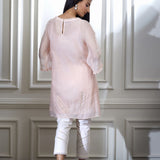 Soft Peach Tunic With Ankle Length Pants