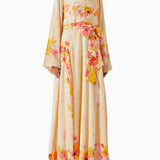 Floral Print Belted Maxi Dress