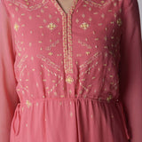 Pink Georgette Dress