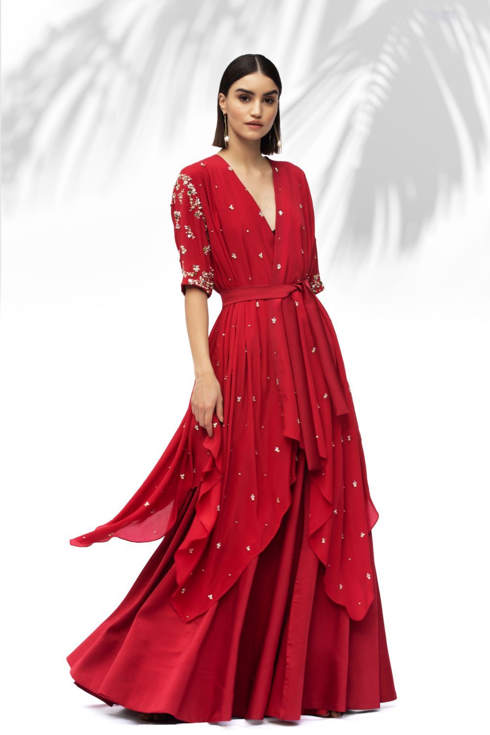 Ruby Red Tunic With Skirt Set #RTS