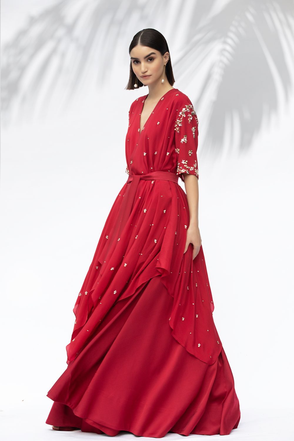 Ruby Red Tunic With Skirt Set #RTS