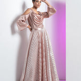 Rose Gold Top & Pleated Skirt Set