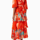 Tiered Maxi Dress in Chiffon
