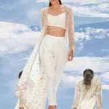 Ivory Embroidered Jacket Set