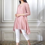 Dusty Pink Aari Embroidred Tunic Set
