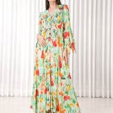 Dahlia Bouquet Printed High Low Dress