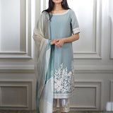 Green Dori Embroidered Kurta Set