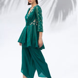 Emerald Green Tunic With Dhoti