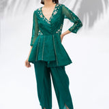Emerald Green Tunic With Dhoti