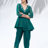 Emerald Green Tunic With Dhoti
