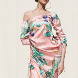 Side Gather One Shoulder Dress