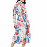 Cotton Poplin Printed Shirt Dress