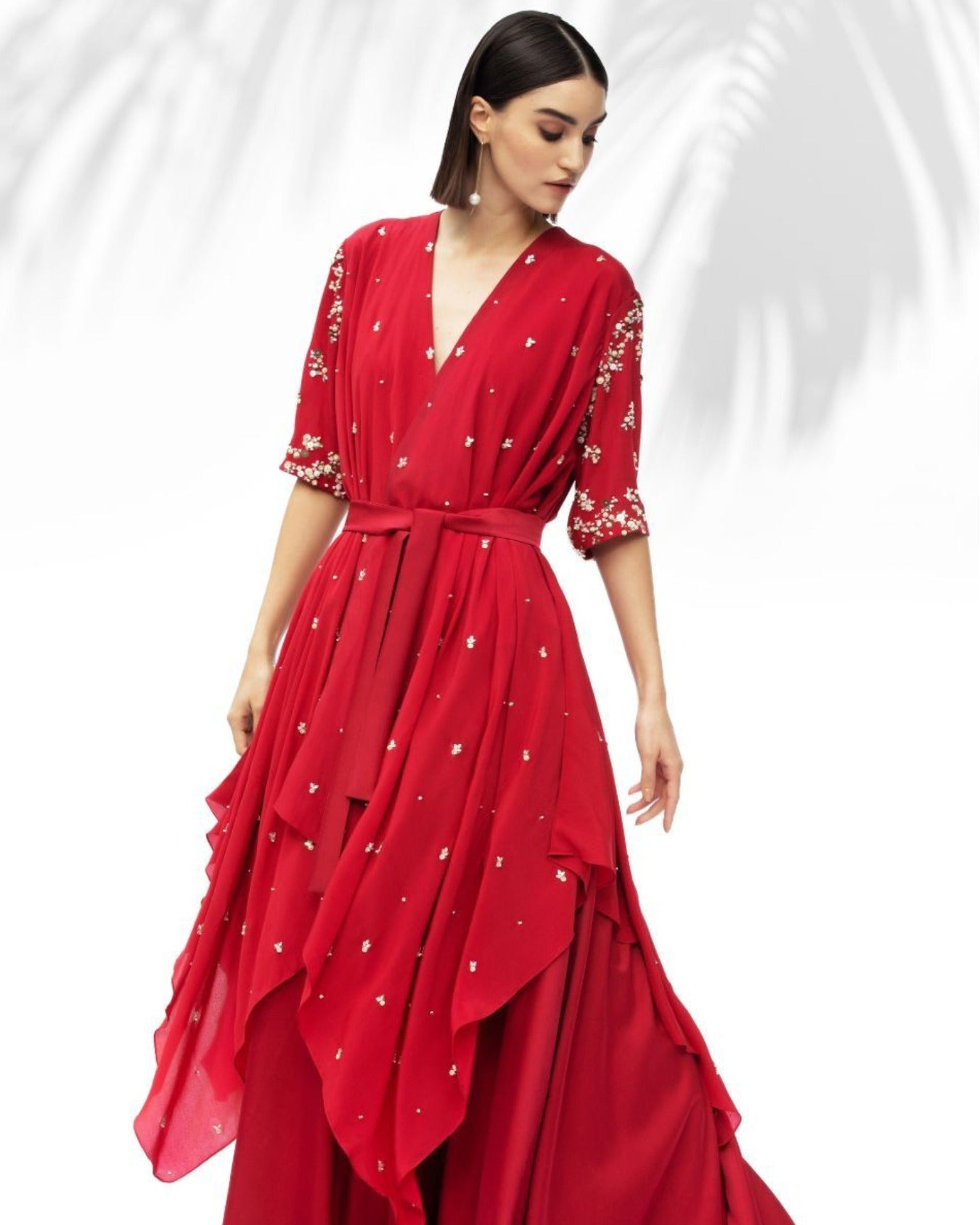 Ruby Red Tunic With Skirt Set #RTS