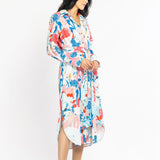 Cotton Poplin Printed Shirt Dress