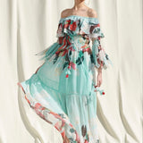 Off Shoulder Smocking Dress