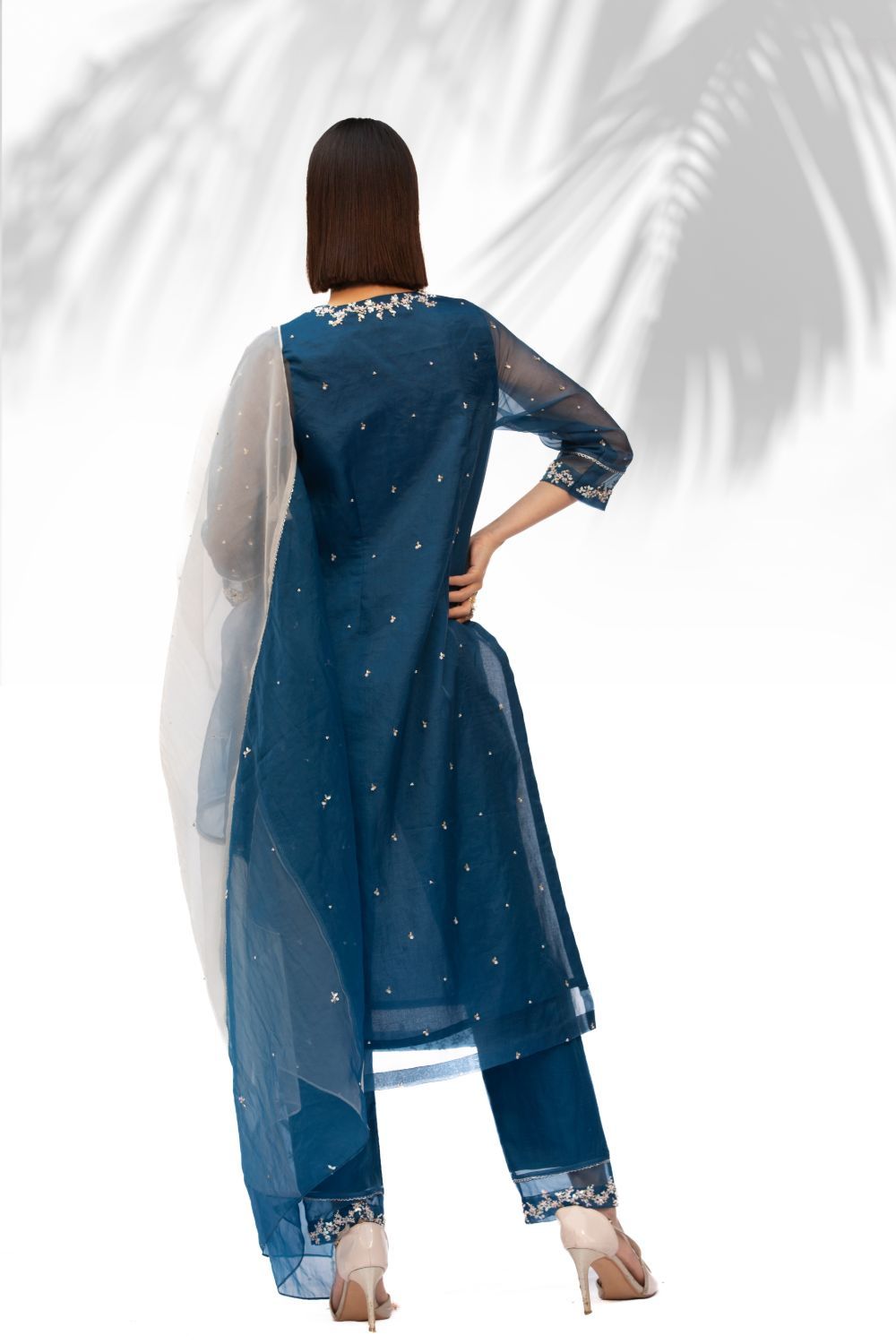 Sapphire Blue Kurta With Pant Set #RTS