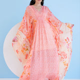 Mushroom and Pastoral Kaftan Dress