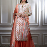 Ivory Printed Kurta Sharara Set