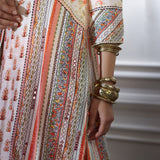 Ivory Printed Kurta Sharara Set