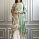 Embroidered Asymmetric Kurta Set