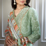 Embroidered Asymmetric Kurta Set