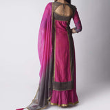 Pink Kurta With Sharara & Dupatta