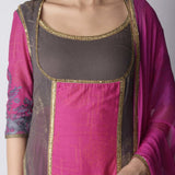 Pink Kurta With Sharara & Dupatta